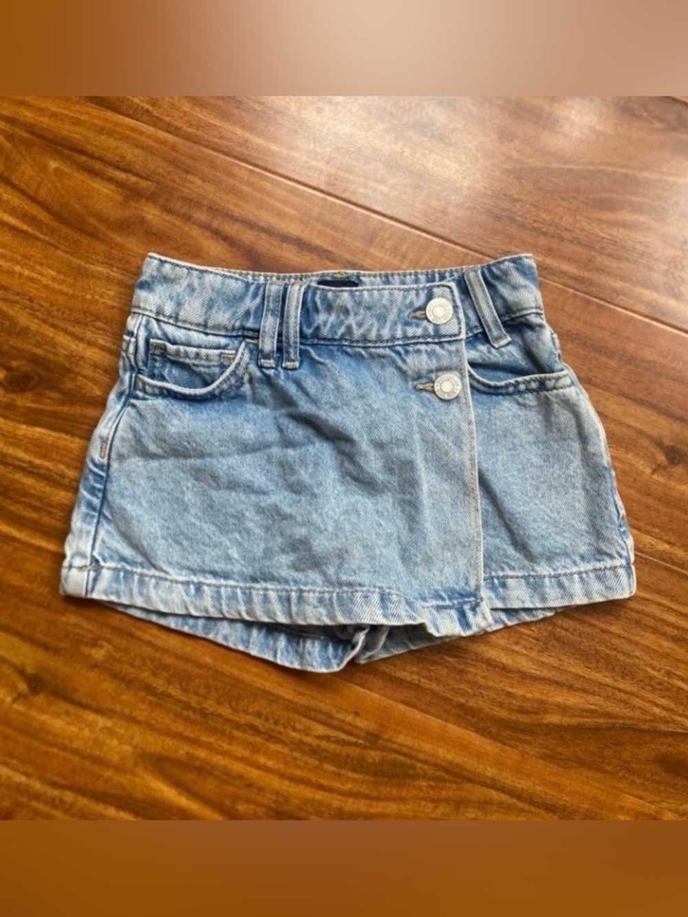 GAP Girls Light Blue Denim Shorts Skort Size 5 Girlhoodcore Boho Cottagecore